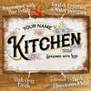 Custom Metal Tin Sign Floral Retro Kitchen Wall Art 30x20cm Home Decor
