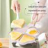 ZISIZ 4-Hole Heart-Shaped Non-Stick Egg Frying Pan