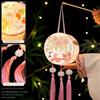Cute Mid Autumn Festival Lantern Craft Home Decoration Hand-held LED Lamp Cartoon Round Lantern Handmade DIY Pack