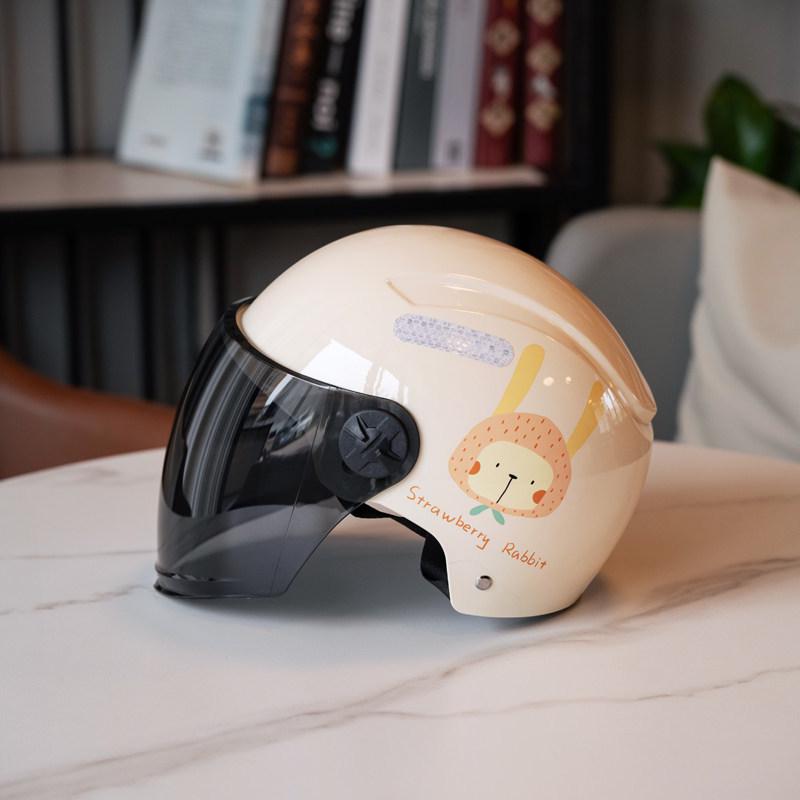 3C Certified Women's Electric Scooter & Motorcycle Helmet - All-Season, Cute, Half-Helmet
