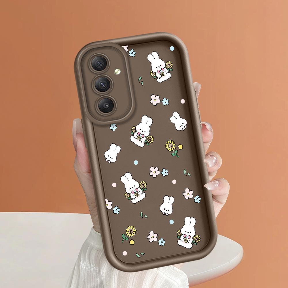 

Мягкий силиконовый квадратный чехол с рисунком лестницы для телефона, полное покрытие, противоударный защитный резиновый чехол для камеры для Samsung Samsung M12 коричневый