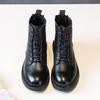 Short Boots Women's Autumn and Winter Women's Shoes New Martin Boots Rear Zipper Versatile British Style Mid-boots