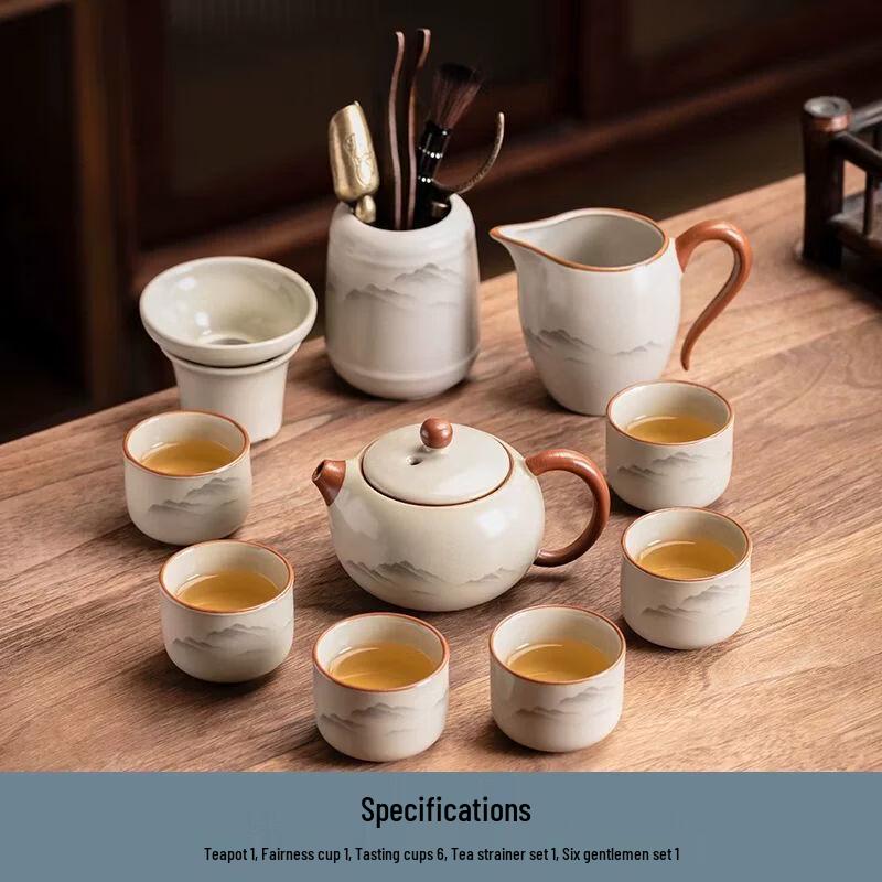 Anmu Porcelain Light Luxury Kung Fu Glass Tea Set