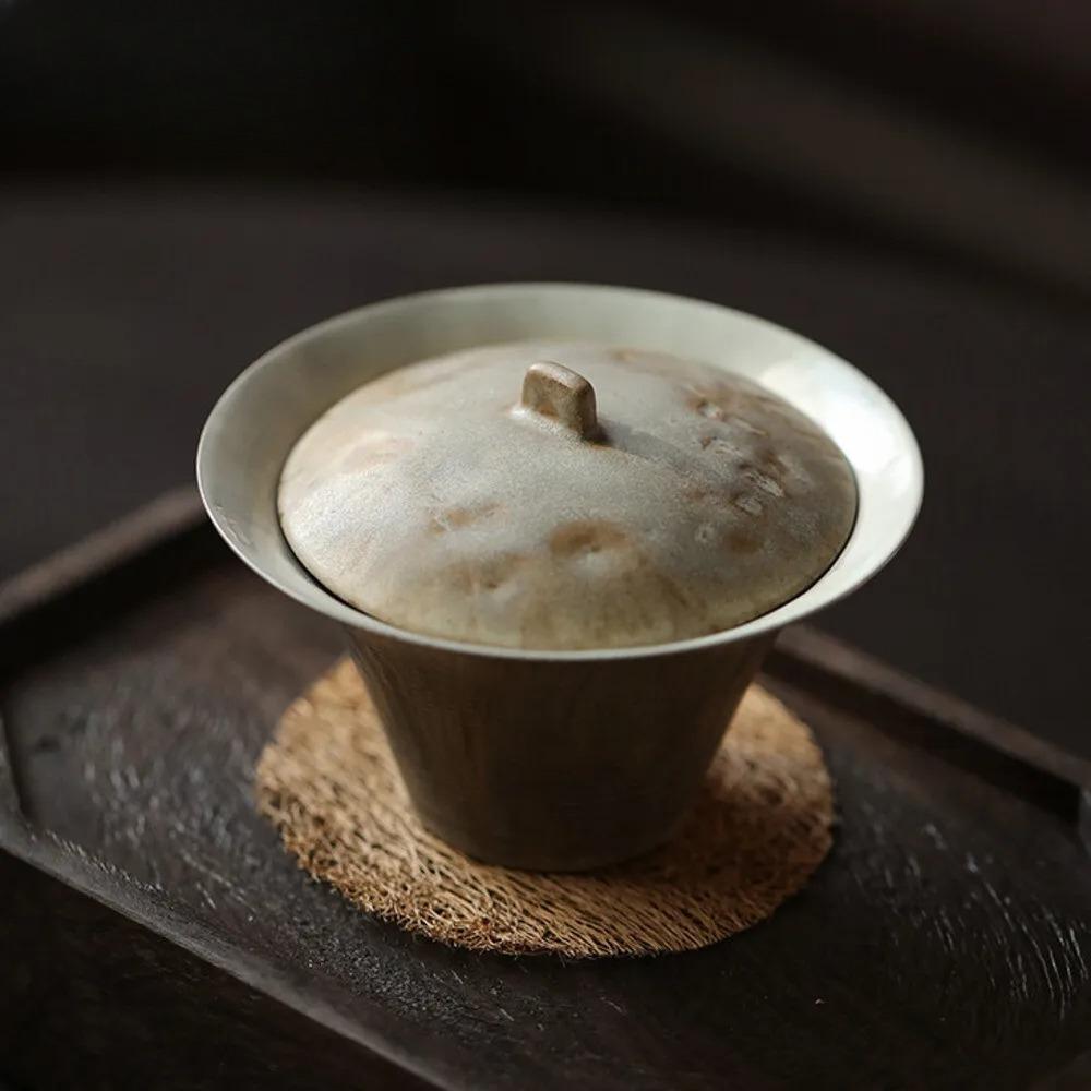 110ml Master Handamde Water Moon Gaiwan Creative Kiln Change Tea Tureen Chinese Tea Making Cover Bowl Teaset Accessories Craft