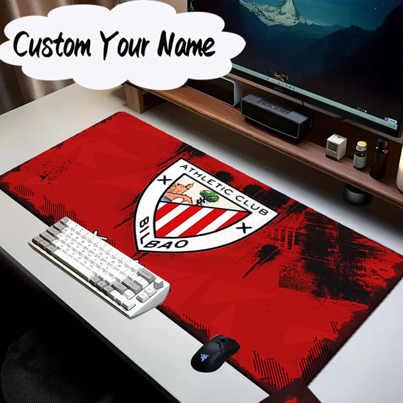 Custom Name Mouse Pad Athletic Club Bilbao Crest Mouse Pad Desk Mat, Non-Slip Rubber Backer Pad For Computer Notebook Gaming Mouse Pad Birthday Gift