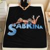 Sabrina Printed Flannel Blanket, Soft Throw for Bedroom Sofa, Washable, Christmas Present, Great Gift.