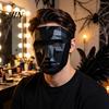 Unique Halloween Costume Mask Geometric Mask, Polygonal Cool Party with Mesh Eyes, Face Black White Cosplay for Masquerade, Accessory Stylish Angular