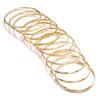 Bohemian-Style 12-Piece Multi-Layer Alloy Bracelet Set for Women