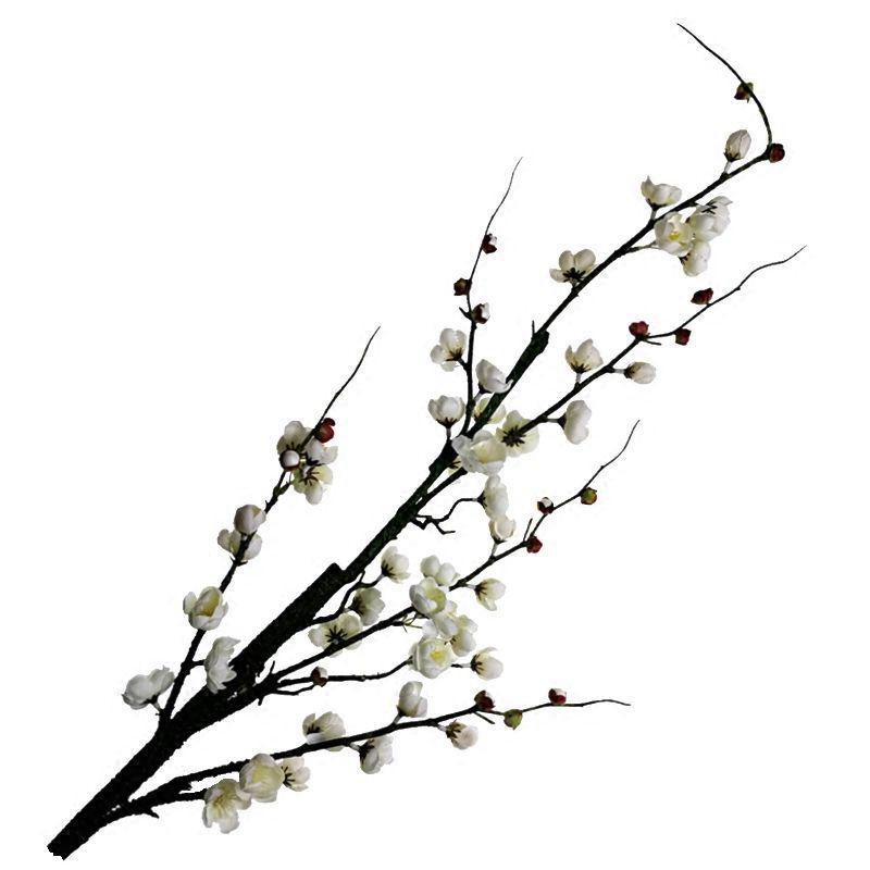 Single Artificial Plum Blossom Branch: Elegant Silk Flower for Indoor Vase Decoration