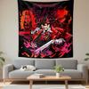 Hellsing Alucard Tapestry Wall Hanging, Vampire Anime Character Poster Art, Dark Wall Decor for Bedroom Living Room Dorm