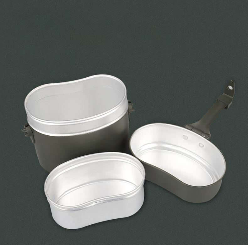 

Ланч-бокс для кемпинга на открытом воздухе, набор из 3 предметов, нагреваемый алюминиевый портативный ланч-бокс 3PCS армия зеленый