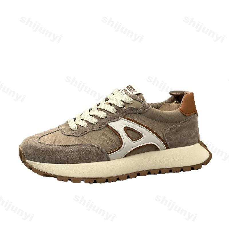 Men's Leisure Shoes 2025 Spring Summer New Men's Thick Bottom Comfortable Lace Up Sports Vulcanized Shoes Casual Running Shoes
