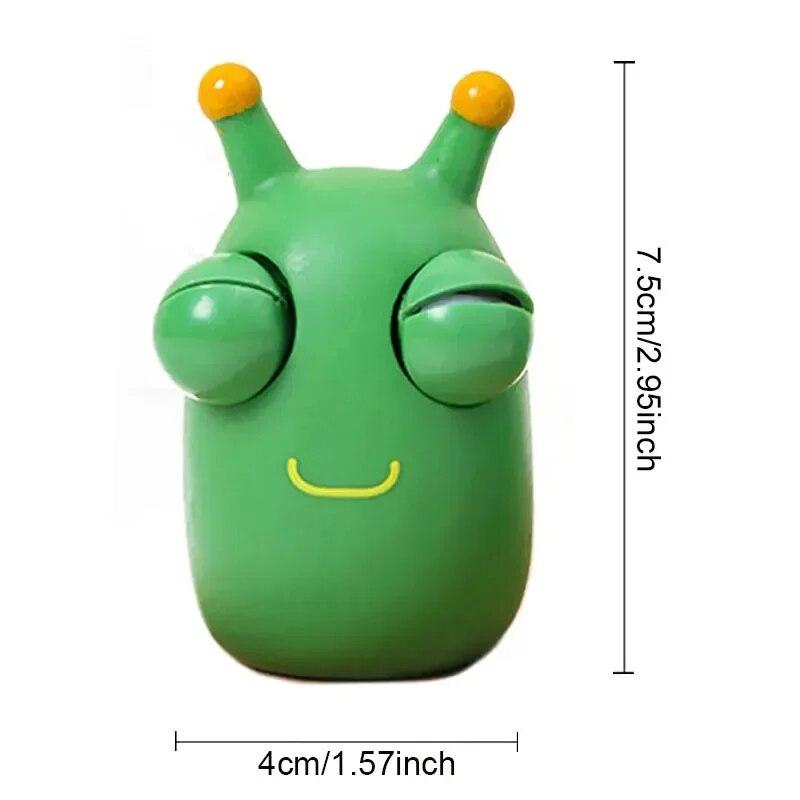 3PCS Squeeze Toys Small Vegetable Worm Decompression Staring Toy Vent Decompression Caterpillar Toy Childrens Toys