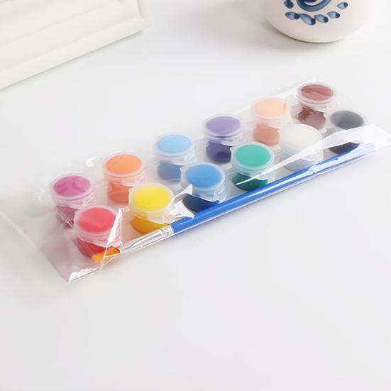 Solid 12 Watercolor Pigment Ceremics Pottery Paint Brush DIY Art Crafts