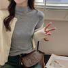 Womens Half Turtleneck Long Sleeve T-Shirt Soft Modal Lyocell Base Layer Top Casual Slim Fit