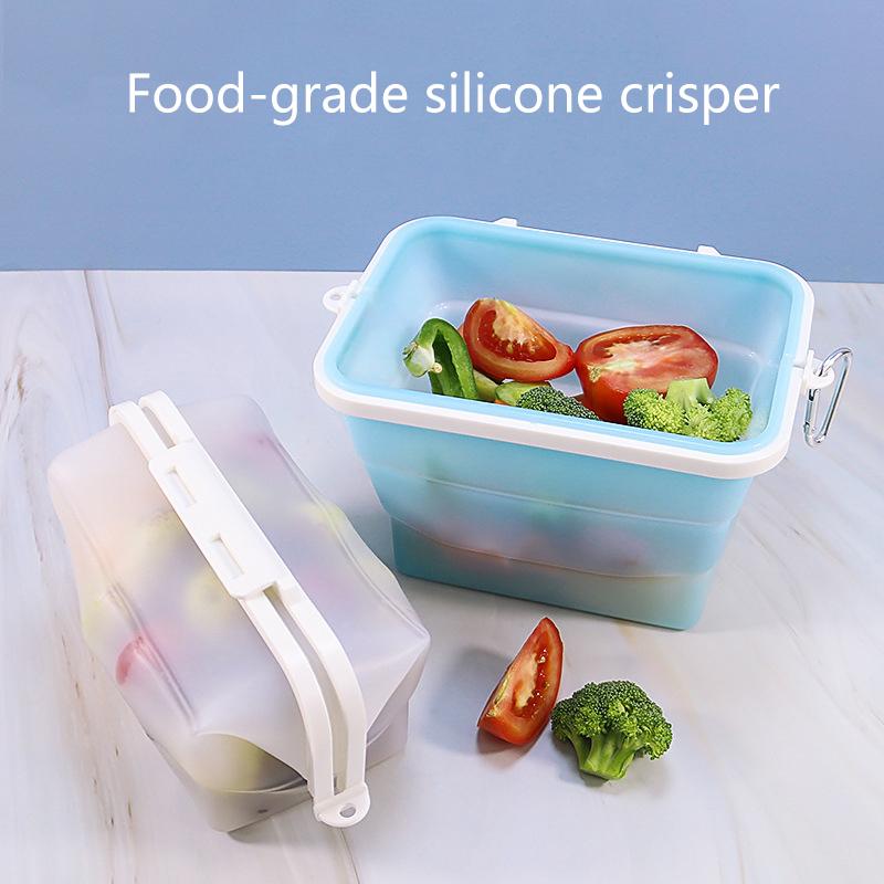 Food Grade Silicone Storage Bag Refrigerator Reusable Preservation Outdoor Travel Fruit Microwave Heating Available Sealed Bags