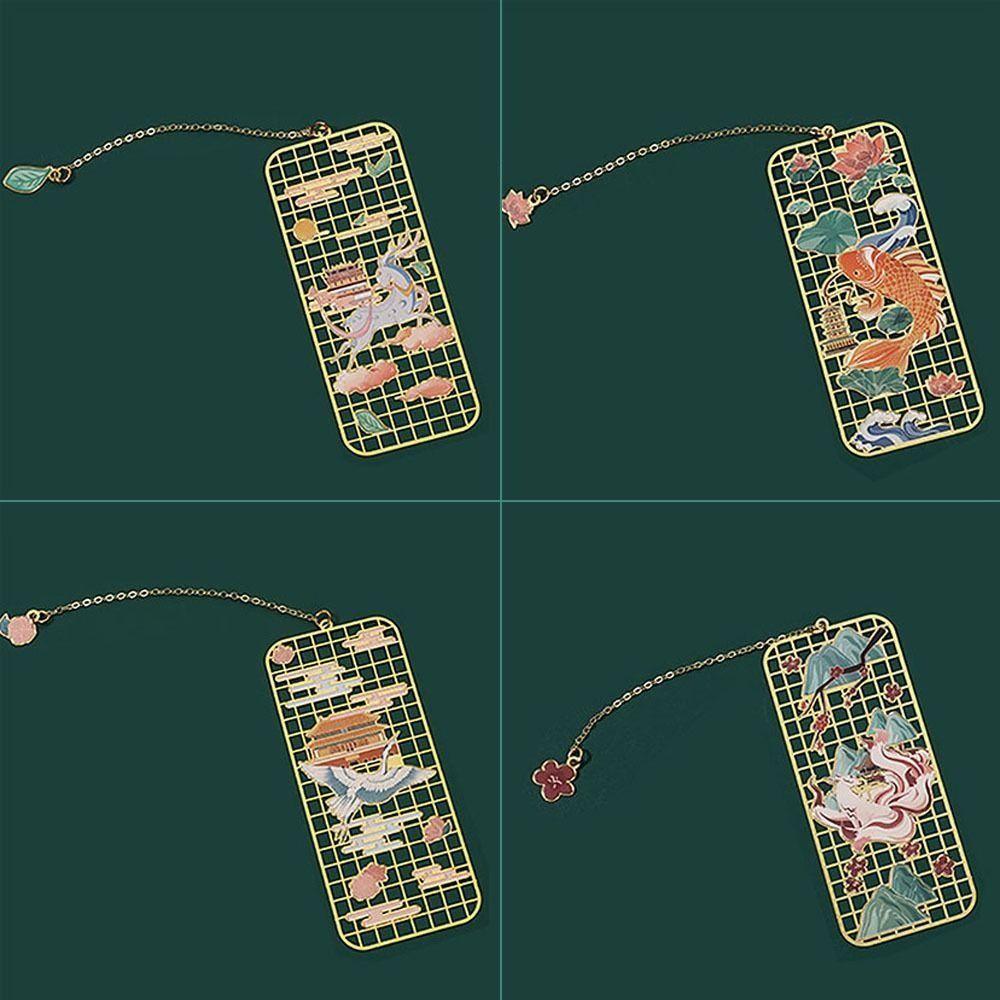 

3D Hollow Bookmark Metal Book Clip New Metal Bookmark Stationery Style 1