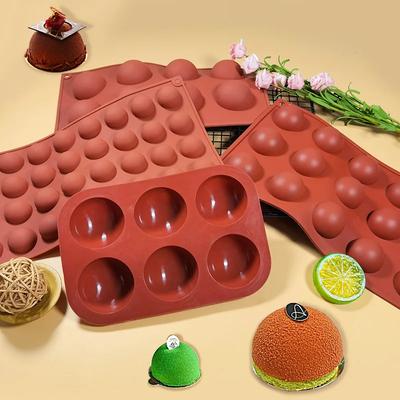 Silicone Hemispheric Chocolate Mold 3d Half Ball Cookie Mousse Cake Dessert Fondant DIY Mould Kitchen Non-stick Baking Tools