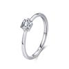 S925 Silver Sugar Ring Female Simple Light Luxury square Diamond Ring Niche Design Ins Closed Ring Jewelry