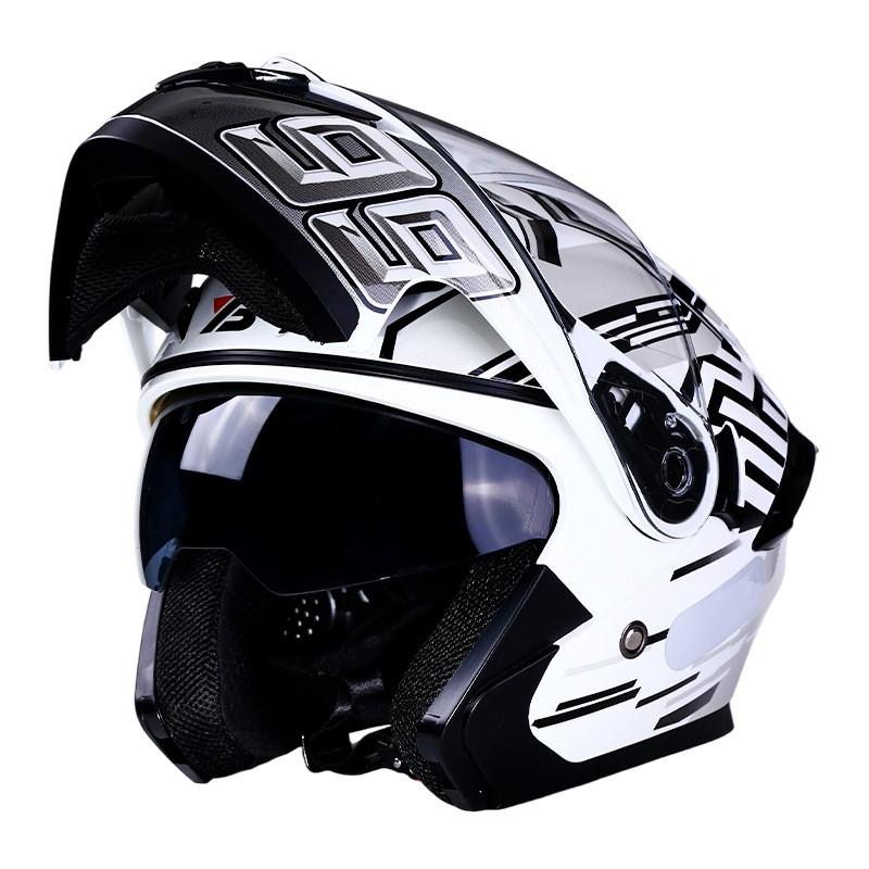 Full Face Motorcycle Helmet Men Women Winter Warm Flip-Up With 3C Certification All-Season Safety Gear
