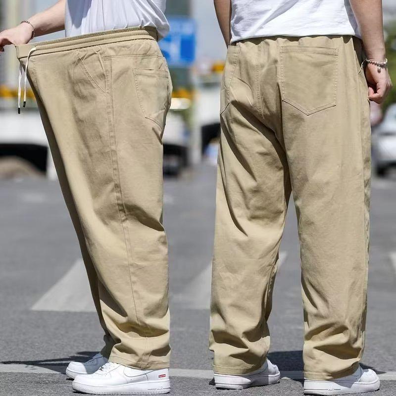 Men's Plus Size Loose Straight Leg Casual Trousers - Extra Large Spring/Summer Wear