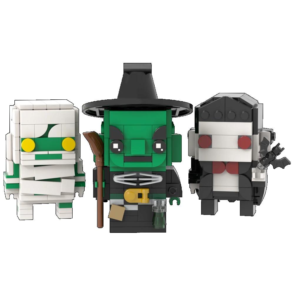 MOC Horror Movie Figure Bricks It Lydia Mummy Witch Pumpkin Compatible Building Blocks Toys For Children Friends Halloween Gifts