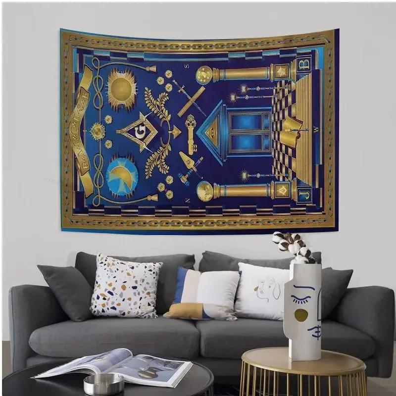 Masonic Freemason Illuminati Printed Large Wall Tapestry Japanese Wall Tapestry Anime Art Home Decor