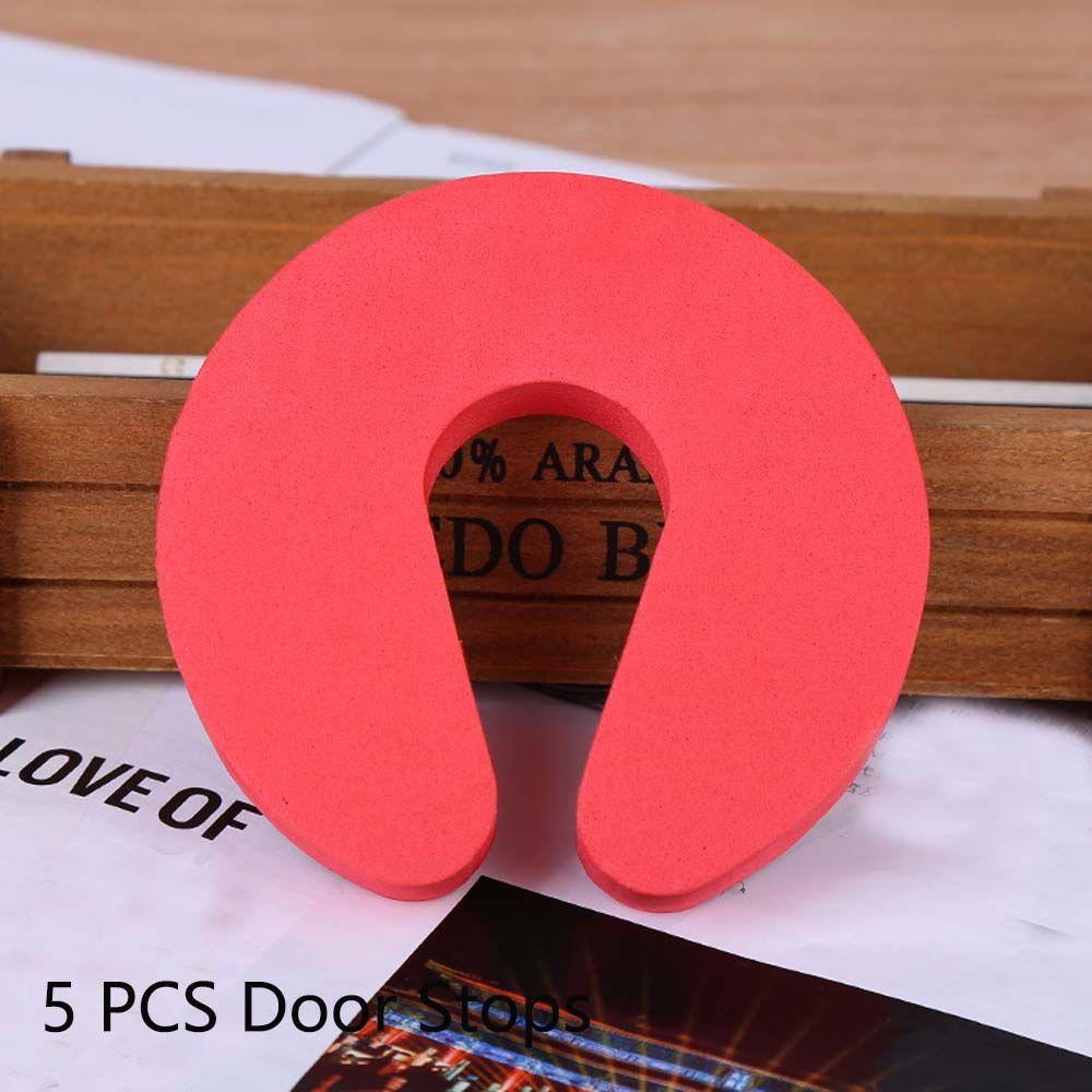 

C Shape Safety Foam Kids Children Security EVA Door Stops Gate Stopper Door clamp Stopper Clip красный