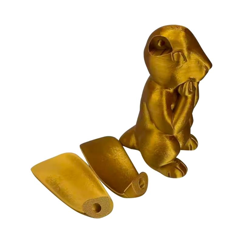Figura de Coelho Dourada Feita à Mão Item de Exposição Único Para Melhoria da Sala de Estar ou Quarto
