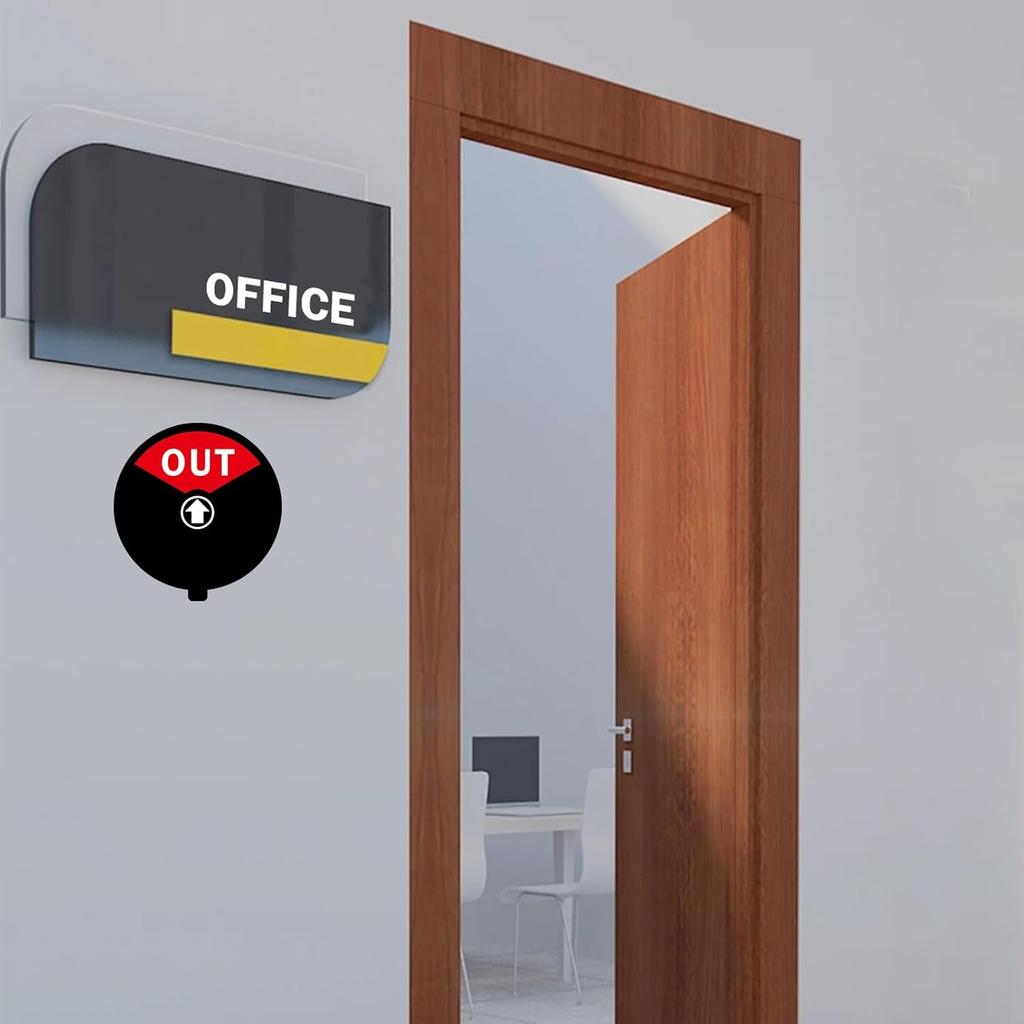 In or Out Sign,In Out Door Signs for Office Door,Slider Door Indicator Tells Whether In or Out, 6 inches-1 Pcs