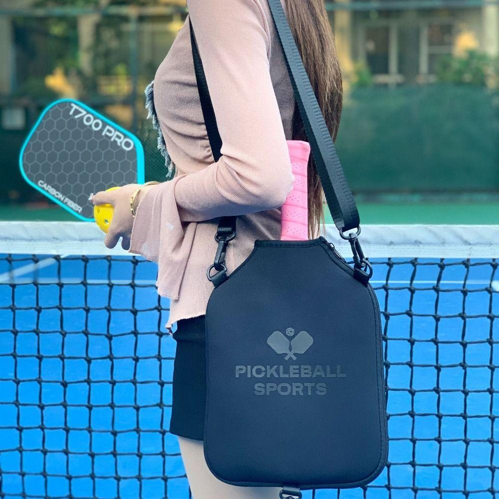 Zipper Closure Tennis Crossbody Bag Waterproof Tennis Racket Bag Badminton Bag  Outdoor