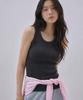 Sayu Soft Waffle Sleeveless Melange Charcoal
