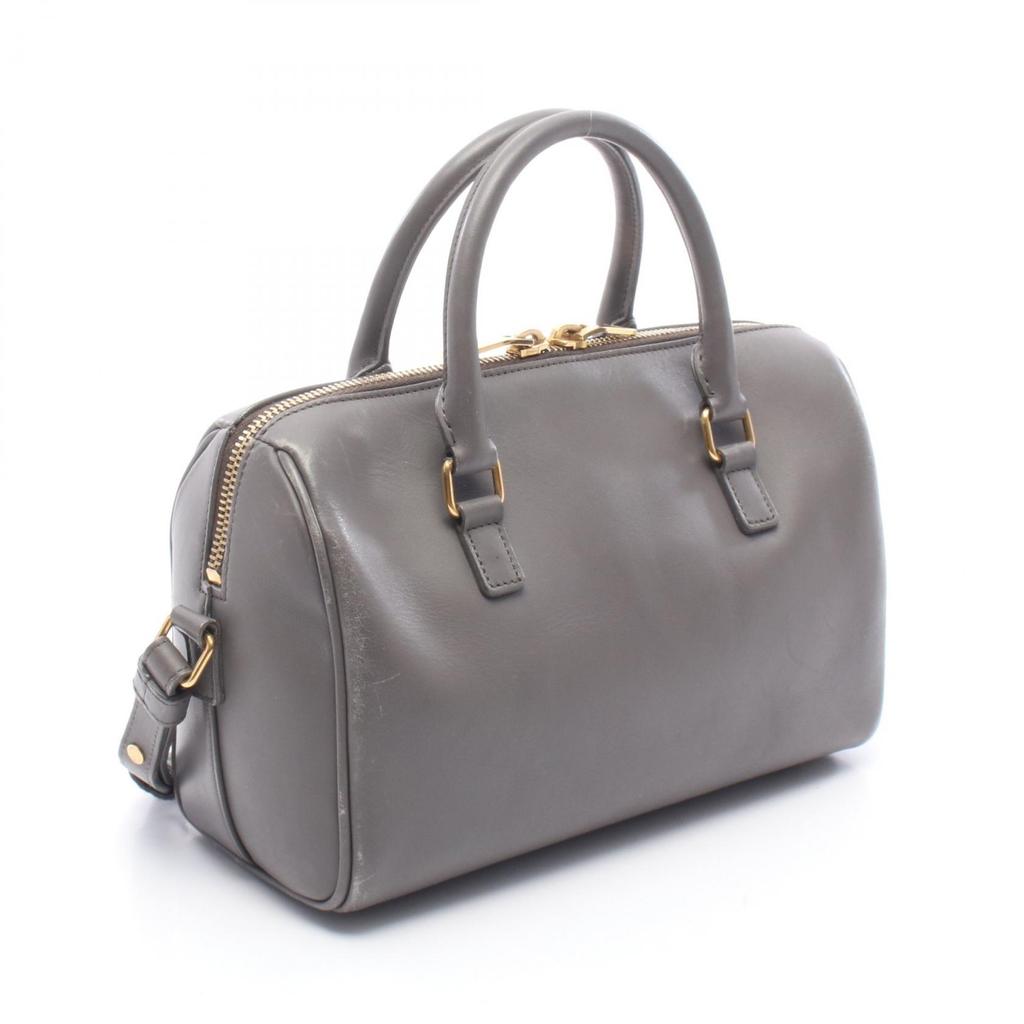 Used SAINT LAURENT PARIS Baby duffel 2WAY Handbag 330958 leather Gray Used Women