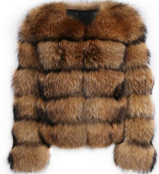 European and American Hot-Selling Imitation Raccoon Fur Patchwork Women's Coat