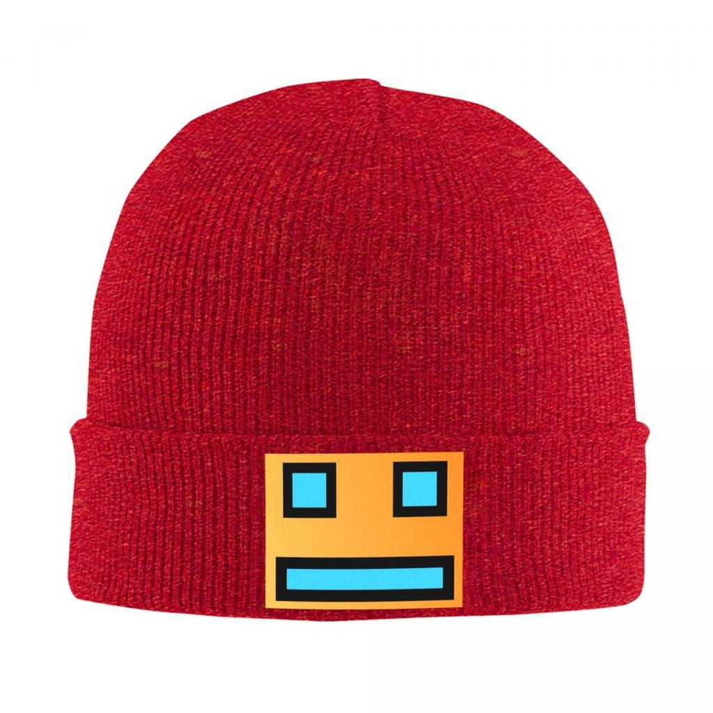 Geometry Cube Gaming Dash Warm Knitted Cap Winter Knit Bonnet Hat Skullies Beanies Hip Hop Caps for Unisex