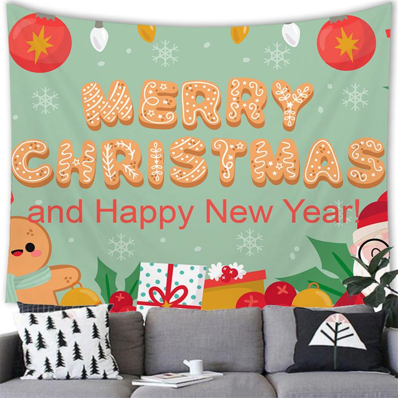 Merry Christmas Cartoon Snowman Cross-border Supply Tapestry Wall Hanging Blanket