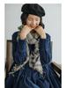 Autumn 2021 Japanese-Korean Corduroy Literary Dress - Women's Long-Sleeve Midi Skirt