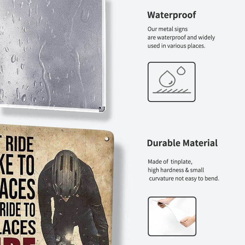 I Don't Ride My Bike To Win Races Poster Sign, Sport Wall Art Cycling Art Bicycle Vintage Poster, Wall Art Vintage Metal Sign