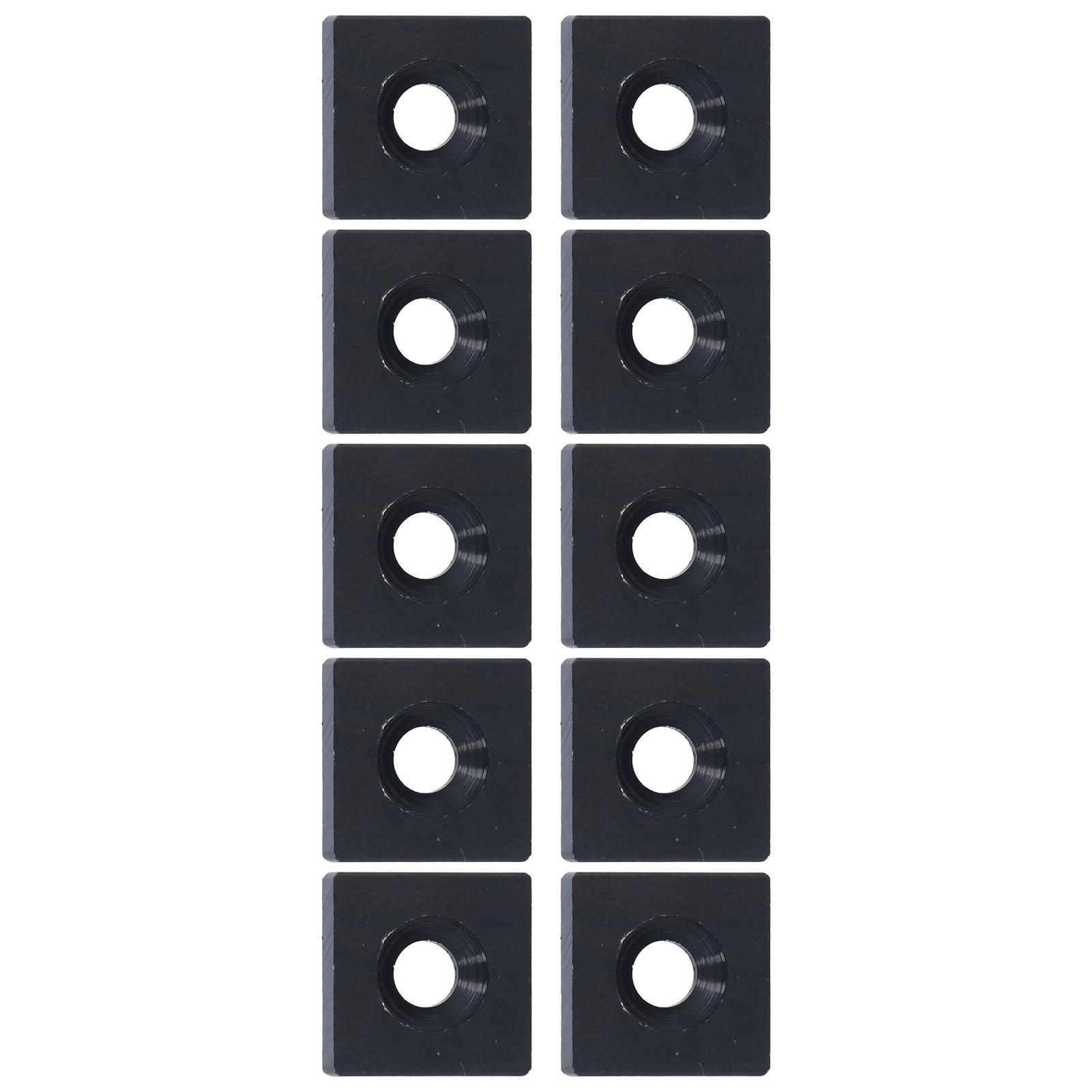 

10 шт. профильные торцевые заглушки из алюминиевого сплава с одним отверстием для промышленного оборудования с ЧПУ, черные