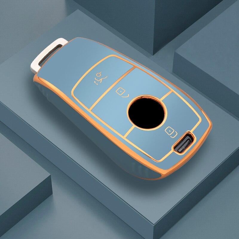TPU Car Remote Key Case Cover Shell for Mercedes Benz A C E S G Class GLC CLE CLA GLB GLS W177 W205 W213 W222 X167 AMG