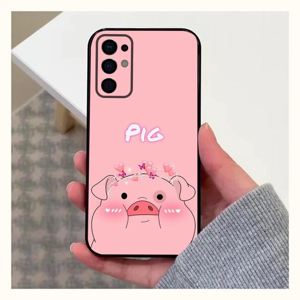 

Cartoon Cute Pink Pig Phone Case For Samsung S24,S21,S22,S23,S30,Ultra,S20,Plus,Fe,Lite,Note,10,9,5G Black Soft Cover Samsung S24