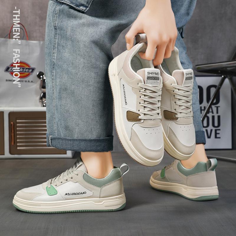 2025 Spring New Men's Breathable Thick Soled Board Shoes Fashionable Casual Soft Soled Comfortable and Lightweight Sports Shoes