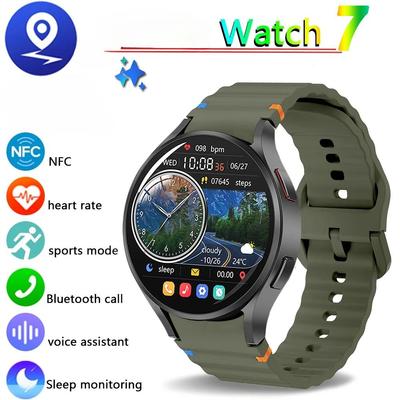 2025 Neue Smartwatch 7 Serie 44mm Herren GPS-Tracking NFC-Steuerung Smartwatch Gesundheits-Tracker BT-Anruf Smartwatch