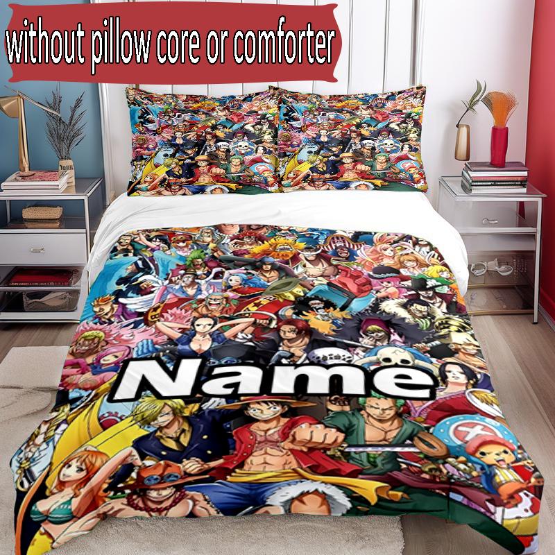 3pcs Duvet Cover Set (1*Duvet Cover + 2*Pillowcase, Without Core), Custom Name One Piece Pattern Bedding Set, Home Bedroom Decor Gift