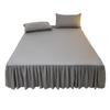 Ruffled Bed Skirt King Size Bed Skirt with Platform Queen Size Wrinkle-Free Fade Resistant Bed Skirt for Bedroom Hotel Women Men