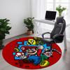 1pc Mario Adventure Office Round Area Rug, Indoor Mat Suitable For Office, Under Office Chairs Bedroom Living Room Home Decor, Room Deco