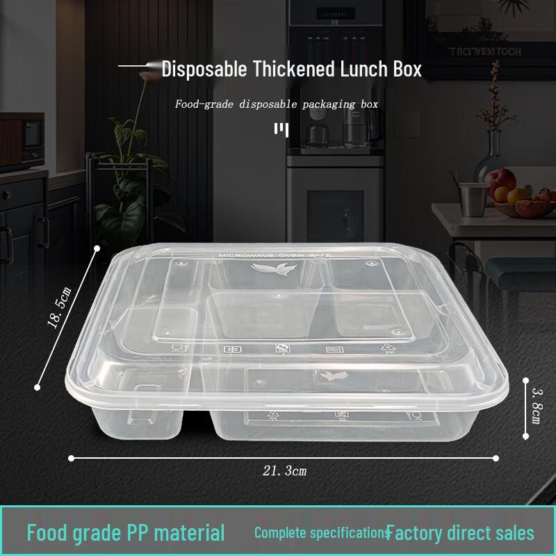 

Disposable 5-Compartment Meal Box
