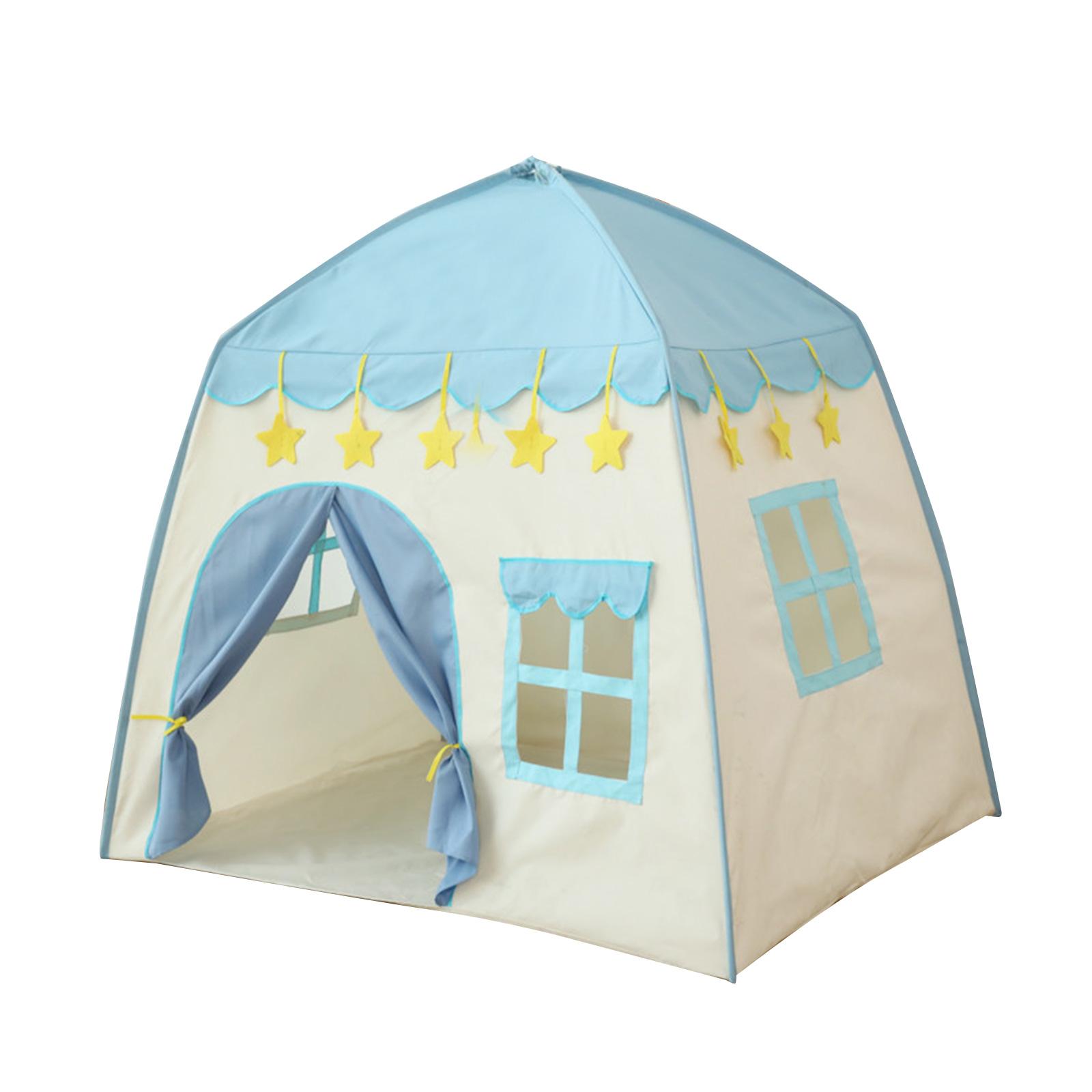 

Kid Tents Indoor Playhouses-Baby Play House Children Tent Wigwam-Folding Teepee Tent Birthday Gift for Girls and Boys синий