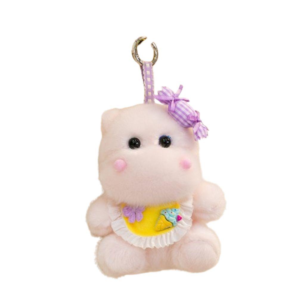 PP Cotton Hippos Plush Keychain Stuffed Animal Purple Hippos Plush Toy  Bag Decoration