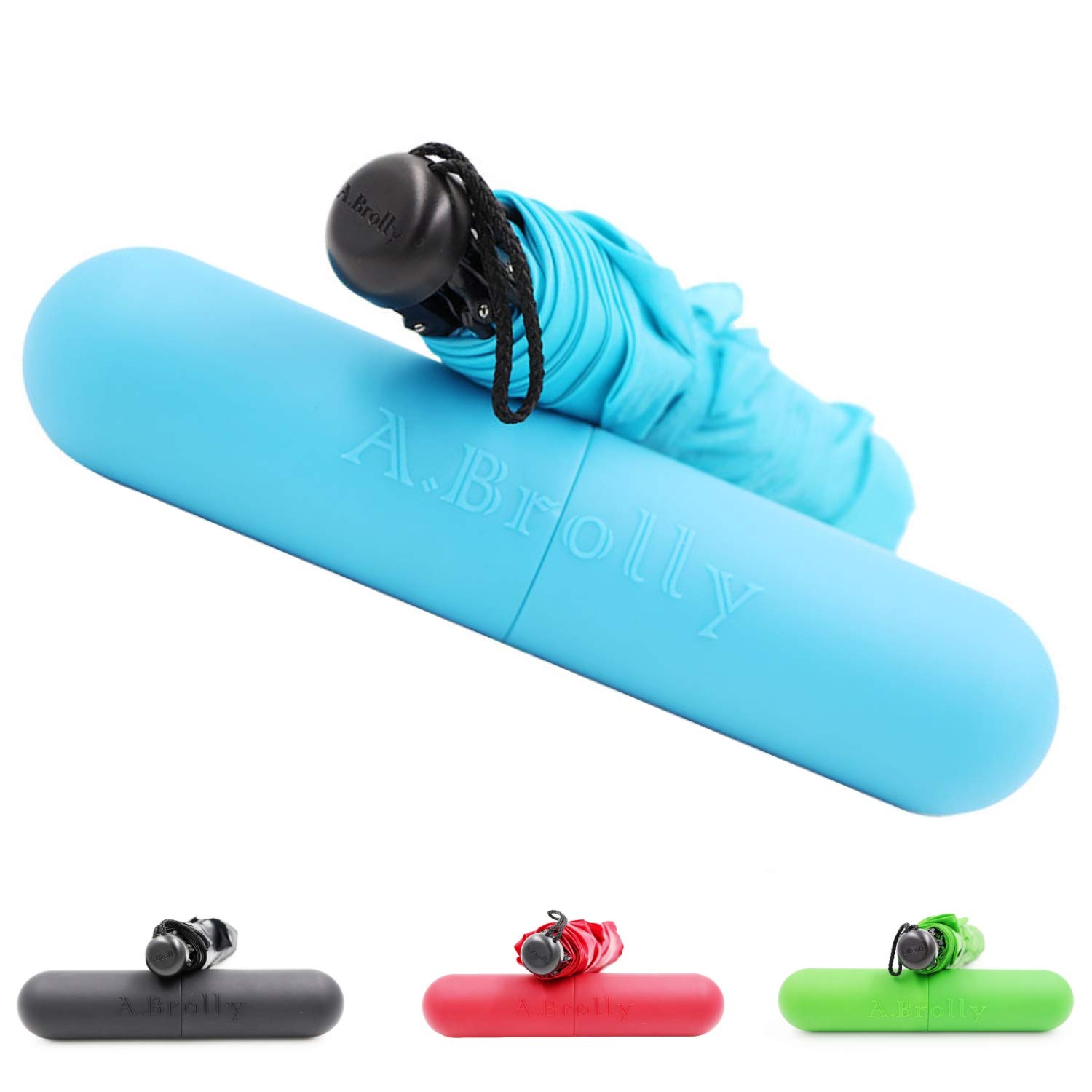 

Дорожный Ветрозащитный Мини-зонт Самый легкий складной зонт весит всего 3 унции - мировой (ультрафиолетовый) А.Бролли (ТРУБА Синяя) синий